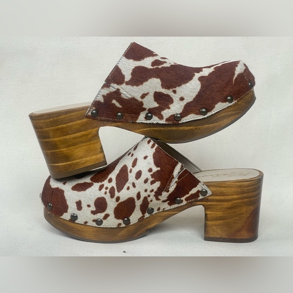Matisse holly cowhide wood clog size 7 made in Brazil - Picture 8 of 10